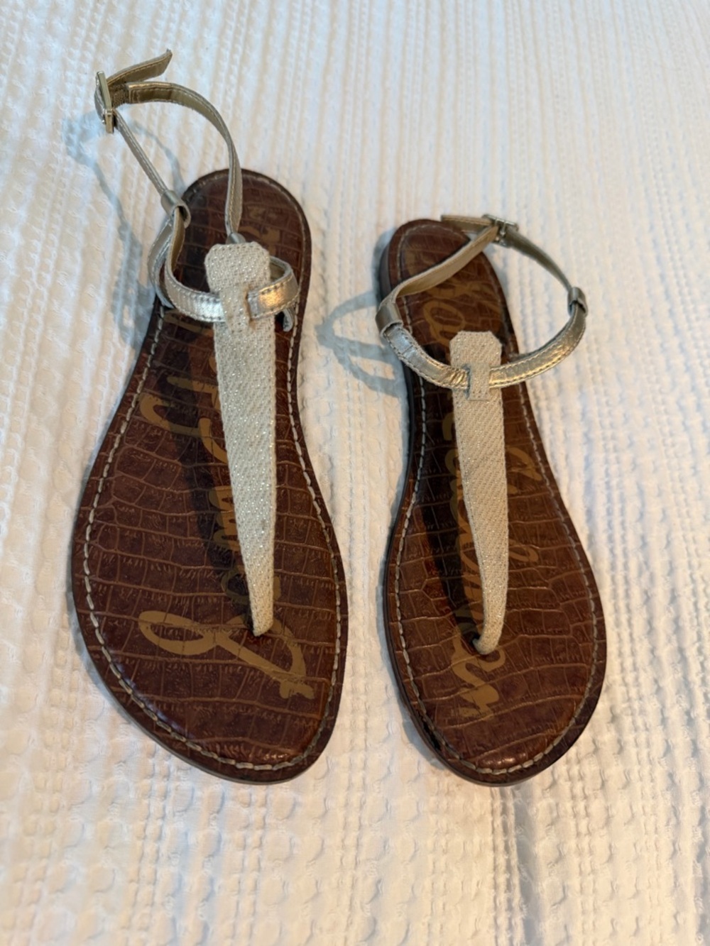 Sam Edelman T-strap Leather Sandals